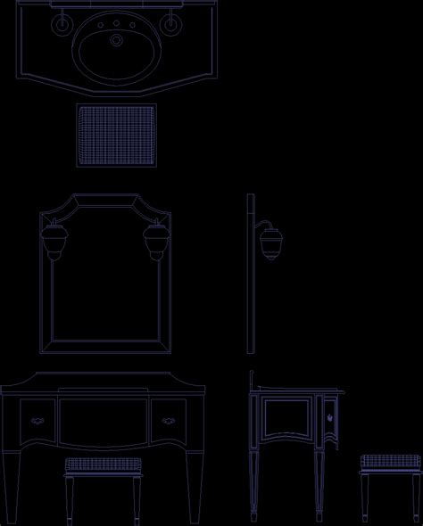 Bathroom Furniture DWG Block for AutoCAD • Designs CAD