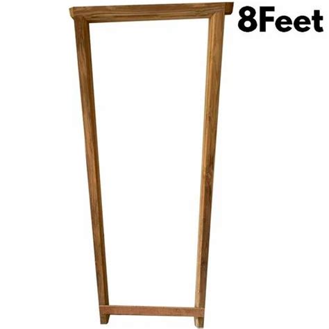 Brown Feet Rectangular Wooden Door Frame Frame Material Teak Wood