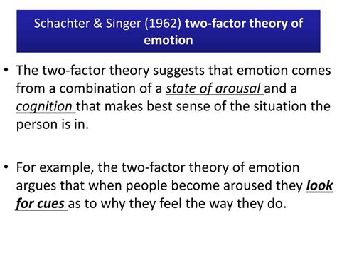 PPT - Schachter & Singer (1962) two-factor theory of emotion PowerPoint ...