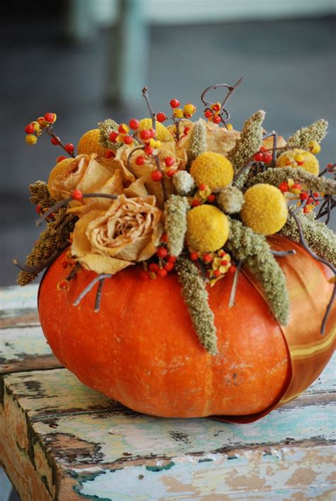 Thanksgiving Pumpkin Floral Arrangements