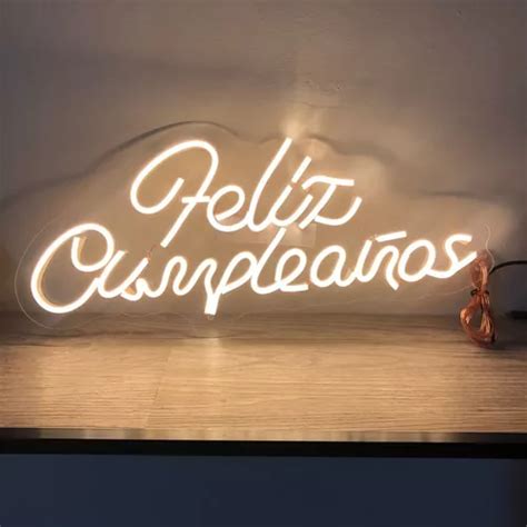 Letrero Led Neon Feliz Cumpleaños Decoración Fiesta En Venta En