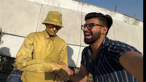 Delhi Mein Mast PRANK Kar Diya Fake Statue Ke Saath Realtime YouTube