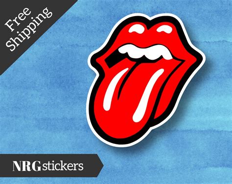 The Rolling Stones UK Tongue Logo Sticker Ubicaciondepersonas Cdmx