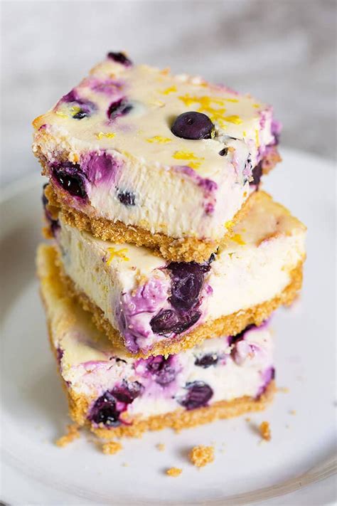 Lemon Blueberry Cheesecake Bars Off