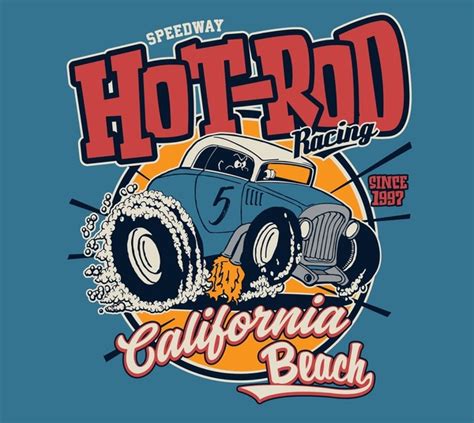 Cartoon Hot Rod Engine Over Royalty Free Licensable Stock