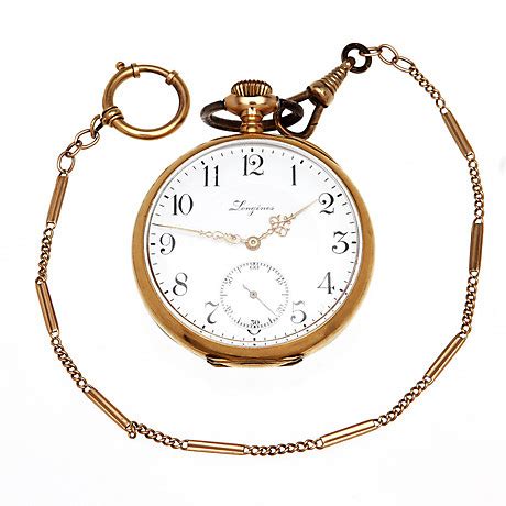 POCKET WATCH Longines 18k Gold With Pocket Watch Chain Partly 18k