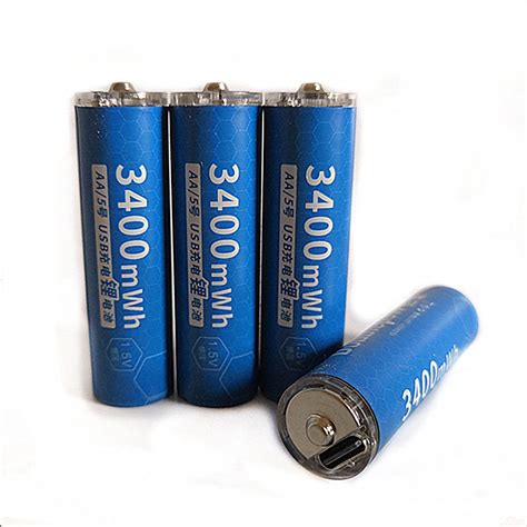 4pcs Lot New 1 5V AA Rechargeable Battery 3400mWh USB Rechargeable