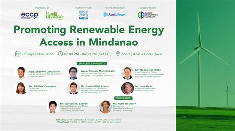 Promoting Renewable Energy Access In Mindanao An Eccp Reph100 Forum