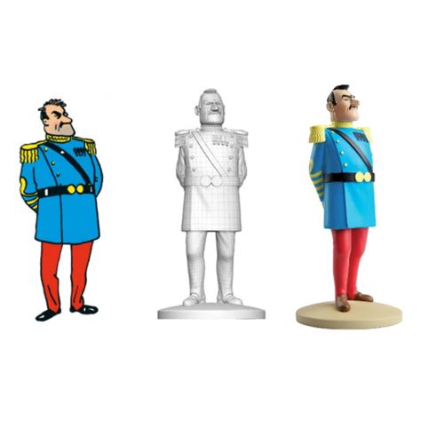 Figurine Moulinsart Tintin Le G N Ral Alcazar En Uniforme Kiosque