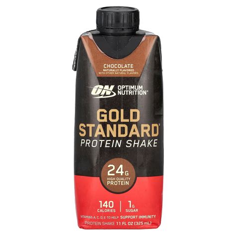 Optimum Nutrition Gold Standard Protein Shake Chocolate 4 Cartons 11 Fl Oz 325 Ml Each