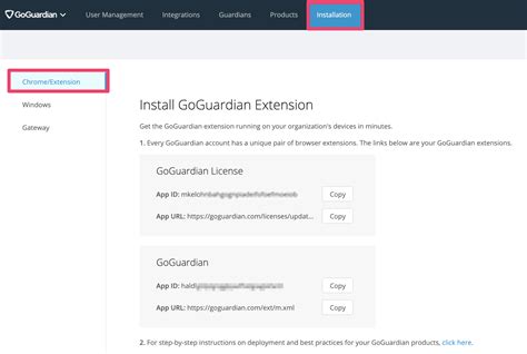 Installing Goguardian Extensions For All Products Super User