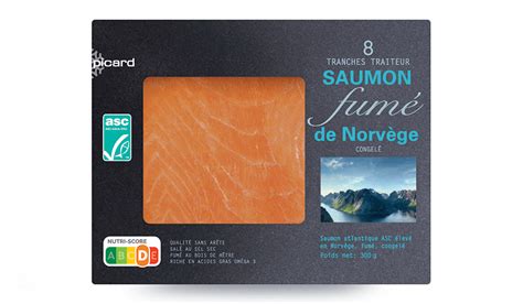 Tranches De Saumon Fum Norv Ge Asc Surgel S Picard