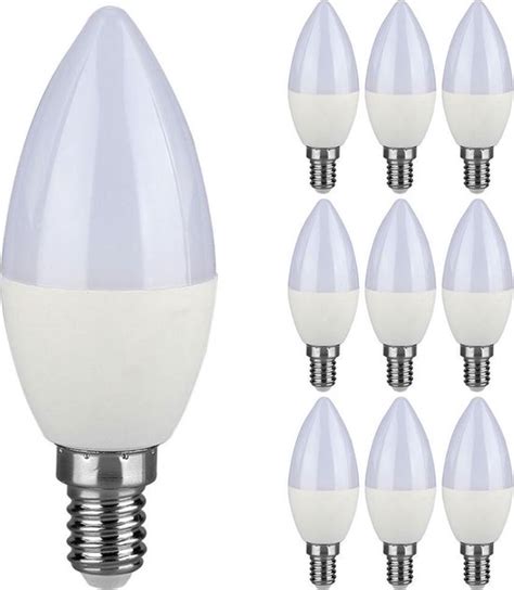 10x V TAC E14 LED Lamp 4 Watt Vervangt 30 Watt 320 Lumen