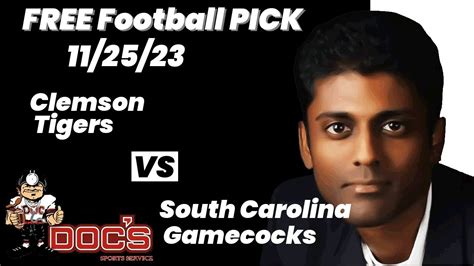 Free Football Pick Clemson Tigers Vs South Carolina Gamecocks