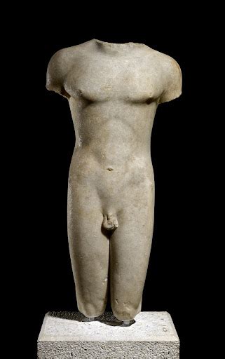 Torso Of A Statue Of A Nude Kouros Youth Google Arts Culture