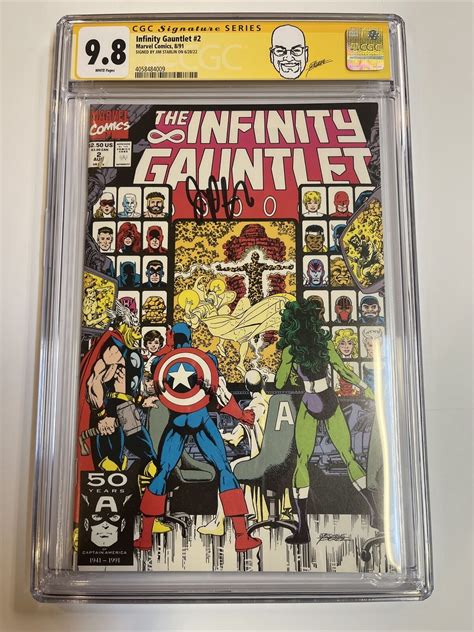 Infinity Gauntlet Cgc Ss Wp Signed By Jim Starlin