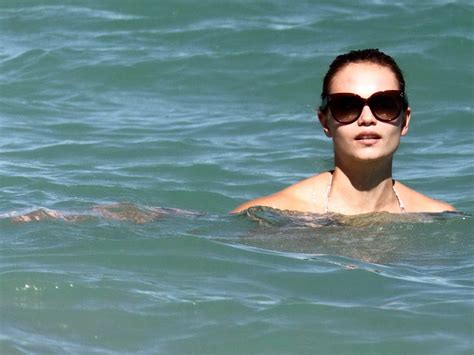 Natasha Poly Wearing A Snake Print Bikini In South Beach Porn Pictures XXX Photos Sex Images