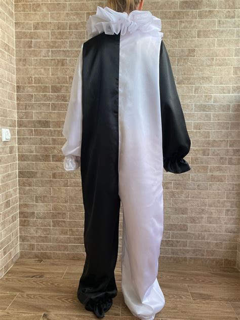 Clown Costume Black And White Clown Pierrot Costume Scary Etsy