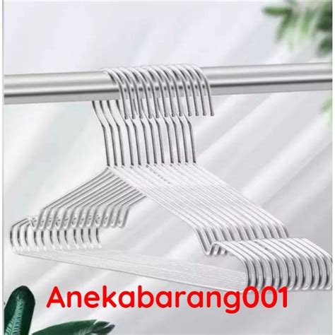 Jual Hanger Baju Stainless Steel Gantungan Baju Cm Dan Cm Shopee