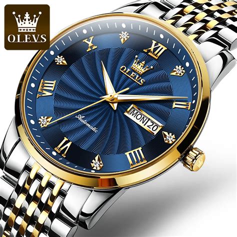 Original Olevs Luxury Watch Men Automatic Mechanical Business Male