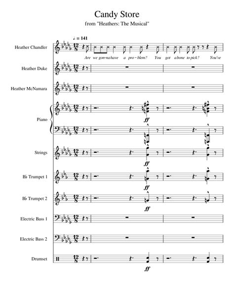 Candy Store (from Heathers: The Musical) Sheet music for Piano, Violin ...