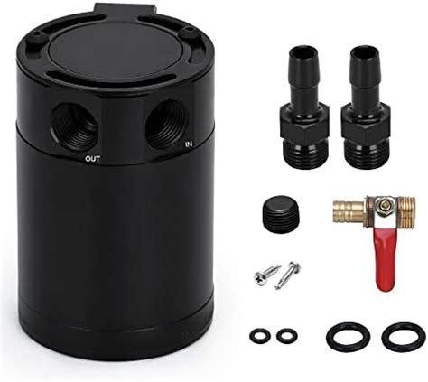 Pqy Oil Catch Can Baffled Port Oil Catch Tank Kit With Drain Valve