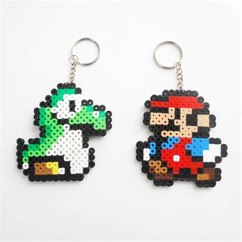 Perler Beads Keychain Artesanato Chaveiro Miçangas