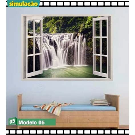 Adesivo Para Sua Sala Cachoeira E Rochas Linda Pasiagem Shopee Brasil