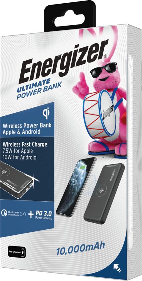 Energizer Ultimate Lithium 10 000mAh 20W Qi Wireless Portable Charger