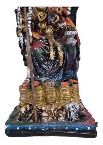 Santa Muerte Azteca En Trono Millonario Cm Resina En Venta En