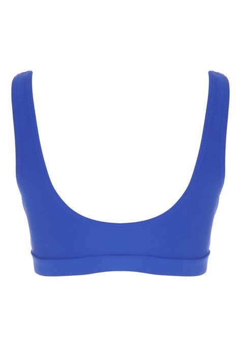 Womens Blue Keyhole Bikini Top Peacocks