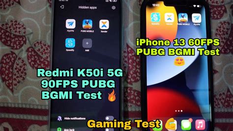 Iphone 13 Vs Redmi K50i Gaming Test 90fps Vs 60fps Pubg Mobile Bgmi