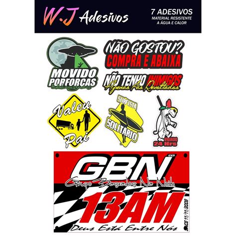 Cartela De Adesivos Moto Motocross Carro Bike Caminhao Shopee Brasil