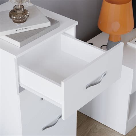 Vida Designs Riano 5 Drawer White Narrow Chest Of Drawers Wilko