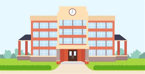 Ilustraci N De Un Edificio Escolar Vector Premium