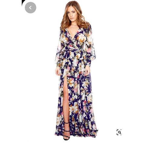 Naked Wardrobe Floral Maxi Dress Gem