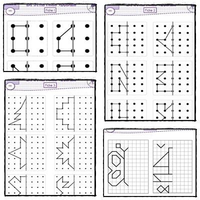 Géométrie Des fiches de symétrie pour le CE2 Symétrie ce2 Symétrie