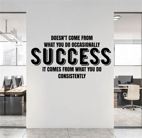 Large Success Wall Decal For Office Wall Art Decor For Etsy