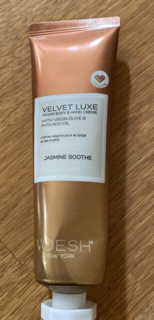 Voesh Velvet Luxe Vegan Body Hand Creme Lotion Jasmine Soothe Oz