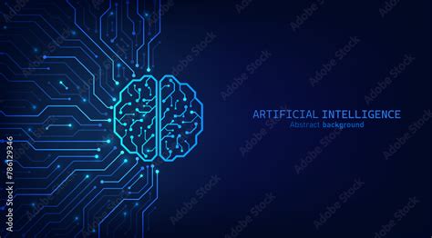 Brain Circuit On Circuit Motherboards Artificial Intelligence Abstract