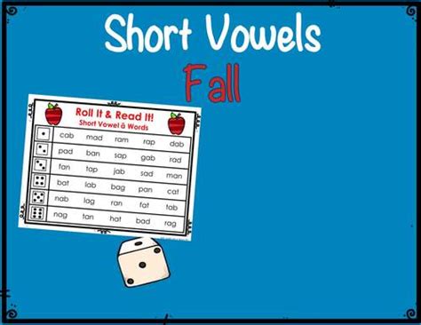 Seasonal Short Vowel Sounds Roll It Read It Words And Sentences Game Cards