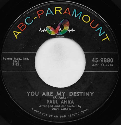 Paul Anka - You Are My Destiny (1957, Vinyl) | Discogs