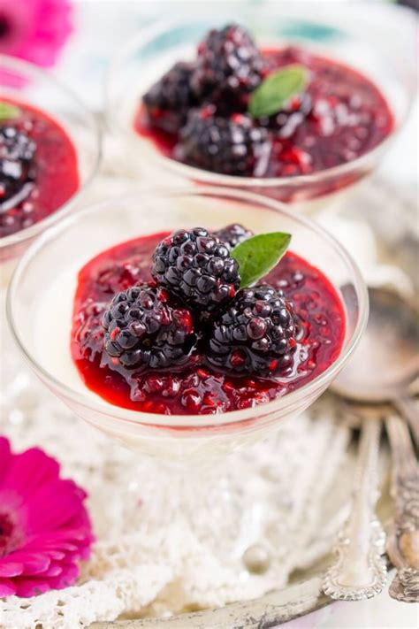 Blackberry Buttermilk Panna Cotta Recipe Sugar Soul