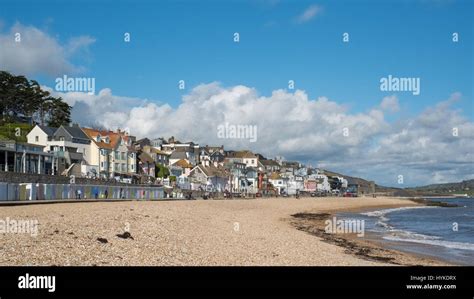 View of the Beach at Lyme Regis Stock Photo - Alamy