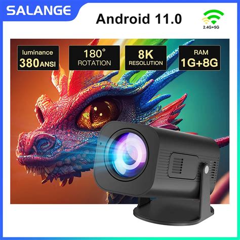 Salange Mini Projetor Port Til Atualizado HY300 Android 11 380 ANSI 4K