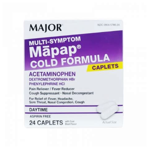 Mapap Acetaminofen 325 Mg Dextrometorfano HBr 10 Mg Fenilefrina 5