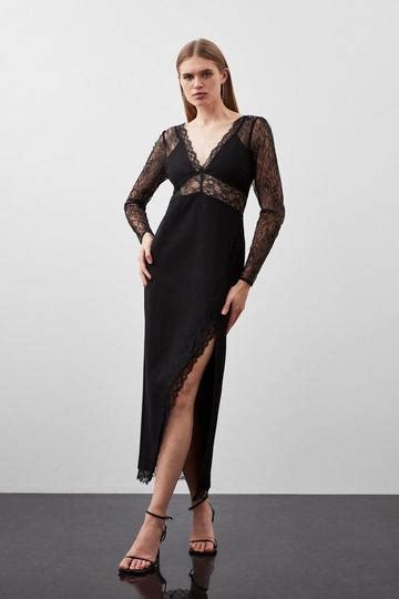 Black Lace Maxi Dresses Karen Millen