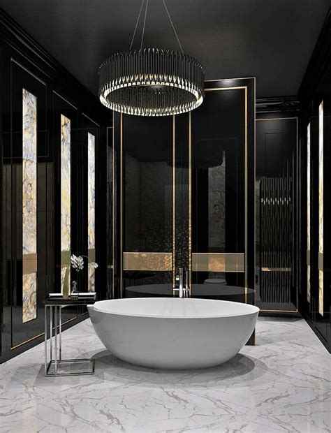 Luxury Black And Gold Bathroom