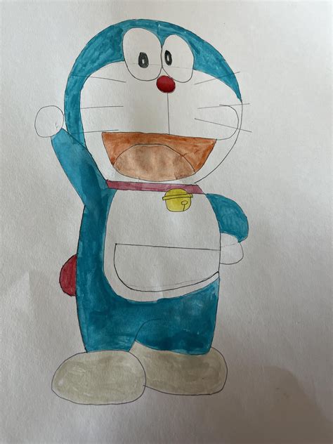 I painted Doraemon in Art Class! : r/Doraemon