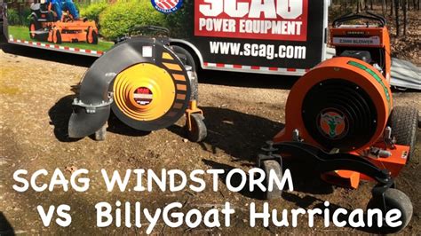 Scag Windstorm Vs Billygoat Hurricane 3000 Stand On Leaf Blower Leaf